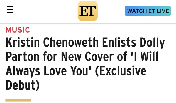 ET Online First Listen: "I Will Always Love You" feat. Dolly Parton