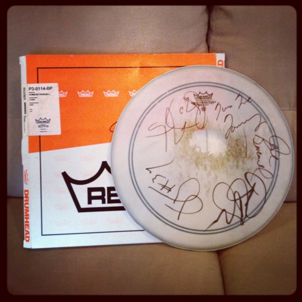 New Contest -- Win A Signed Drum Head