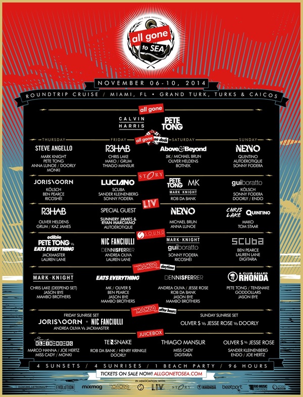 All Gone to Sea Lineup