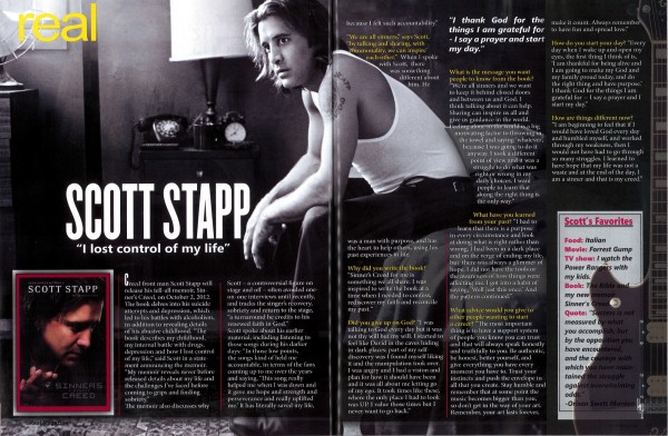 Real Magazine features Scott Stapp + Sinner's Creed