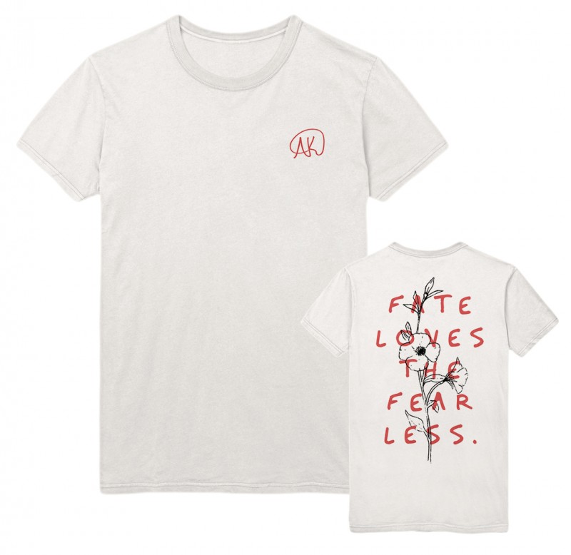 Fate Loves the Fearless White Tee image
