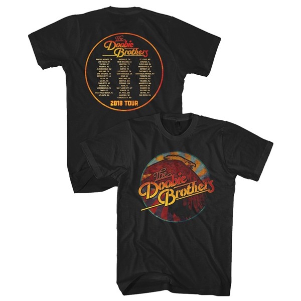 The Doobie Brothers Black Sunburst Eagle T-Shirt image