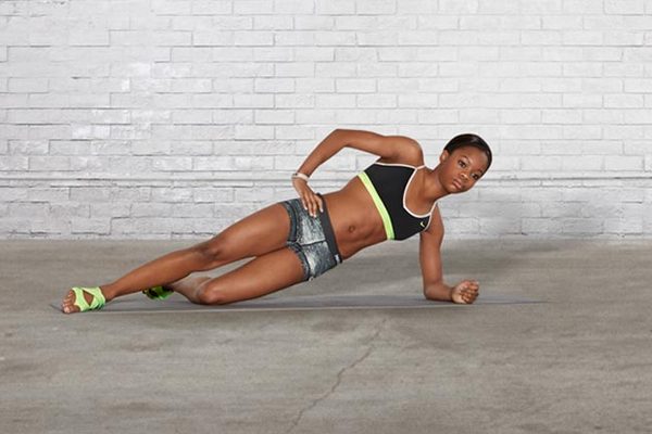 Gabby Douglas Shows You Some Lower Body Toning. 