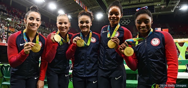 U.S. Women's Gymnastics Team Earns Rio Olympic Gold In Sparkling Fashion