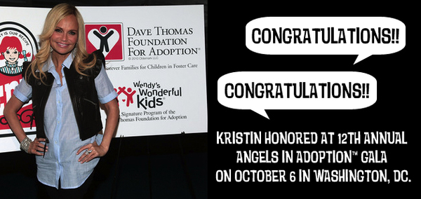 Congressional Coalition Recognizes Kristin Chenoweth as 'National Angel in Adoption™'