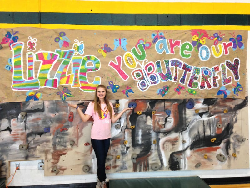 STUDENTS CREATE BANNERS AND BUTTERFLIES IN PREPARATION FOR LIZZIE’S VISIT