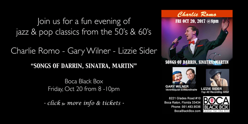 Join us at the Black Box - Friday, Oct 20, 8-10pm!