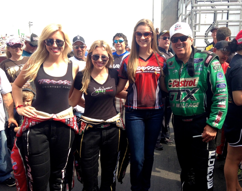 Courtney Force, Brittany Force, Lizzie Sider, John Force