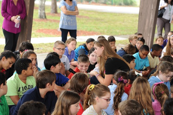 Lizzie Sider on her national bully prevention school tour. Photo by Darryl Nobles