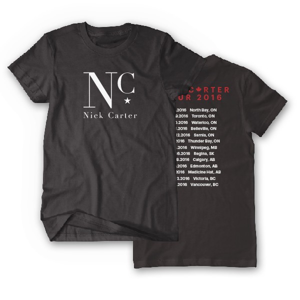 Nick Carter Canada 2016 Tour T-Shirt