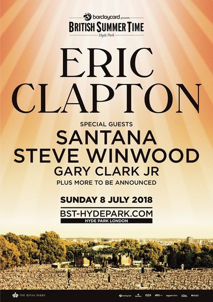 Pre-Sale Announcement: Live at Hyde Park with Eric Clapton, Carlos Santana, and Gary Clark, Jr.